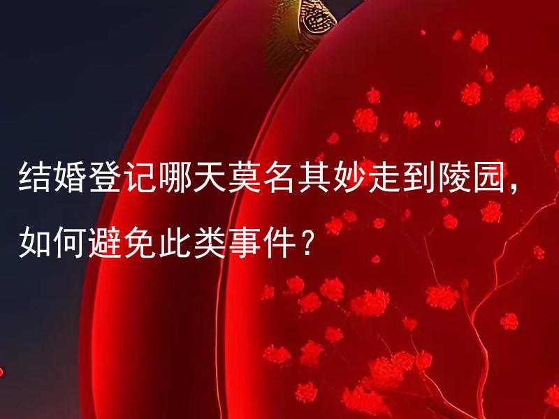 结婚登记哪天莫名其妙走到陵园，如何避免此类事件？ 如何避免在结婚登记时错走陵园，应该如何预防？