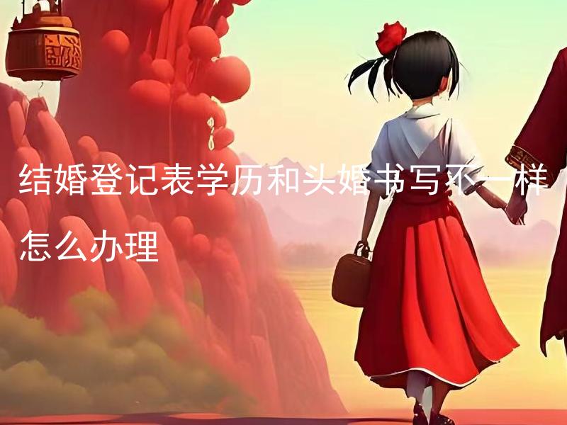 结婚登记表学历和头婚书写不一样怎么办理 结婚登记表学历和头婚书写不一样，如何修改并重新办理？