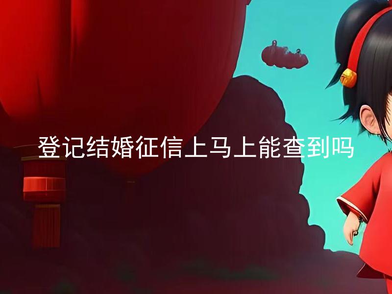 登记结婚征信上马上能查到吗 登记结婚在征信中的记录会对未来贷款产生影响吗？