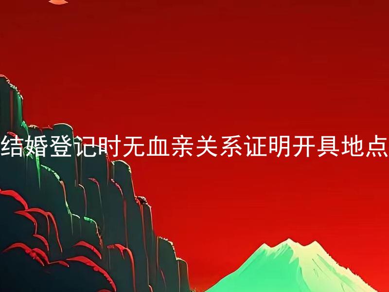 结婚登记时无血亲关系证明开具地点 结婚登记时需要提供哪些亲属关系证明？