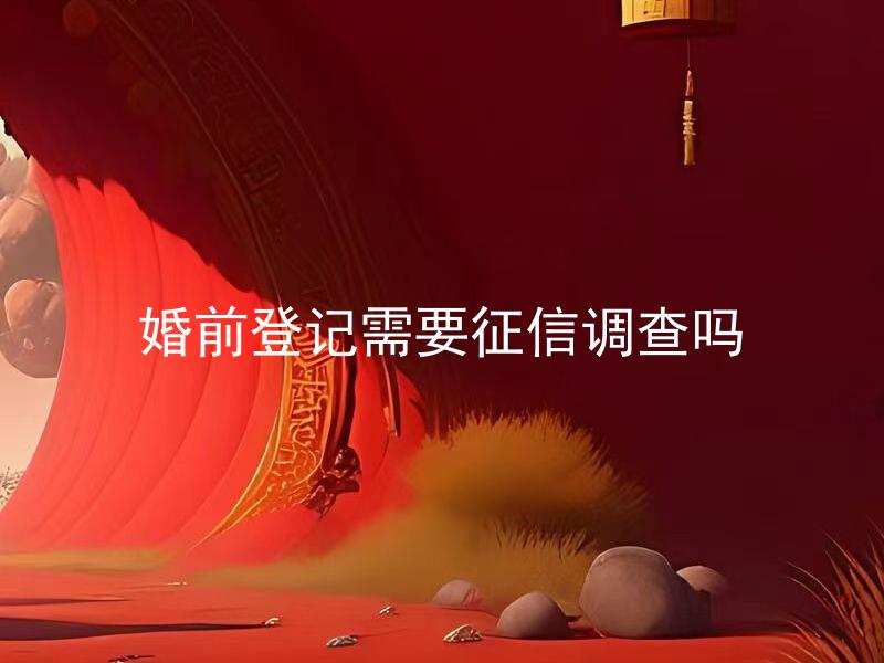 婚前登记需要征信调查吗 婚前征信调查条件是什么？