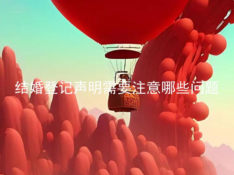 结婚登记声明需要注意哪些问题 结婚登记声明中个人信息填写需注意哪些隐私问题？