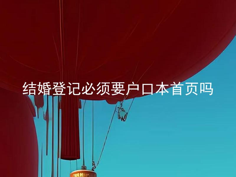 结婚登记必须要户口本首页吗 除了户口本首页，还有哪些有效的身份证明可以用来办理结婚登记？