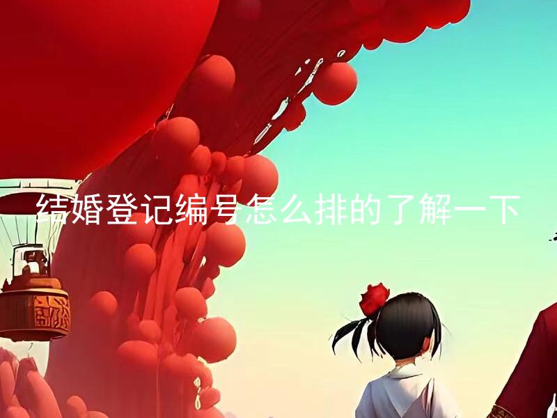 结婚登记编号怎么排的了解一下 结婚登记编号有什么含义？