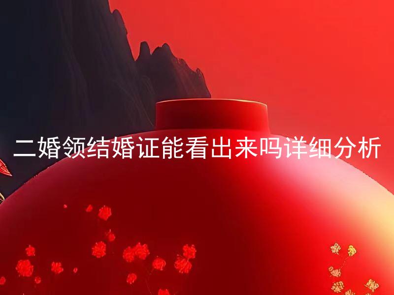 二婚领结婚证能看出来吗详细分析 二婚领结婚证会泄漏先前婚史信息吗？