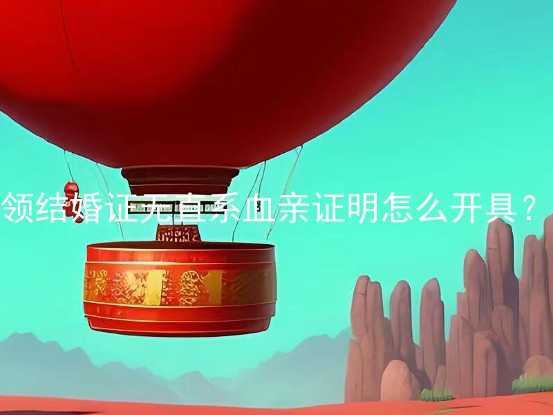 领结婚证无直系血亲证明怎么开具？ 没有直系亲属可以开具领结婚证吗？
