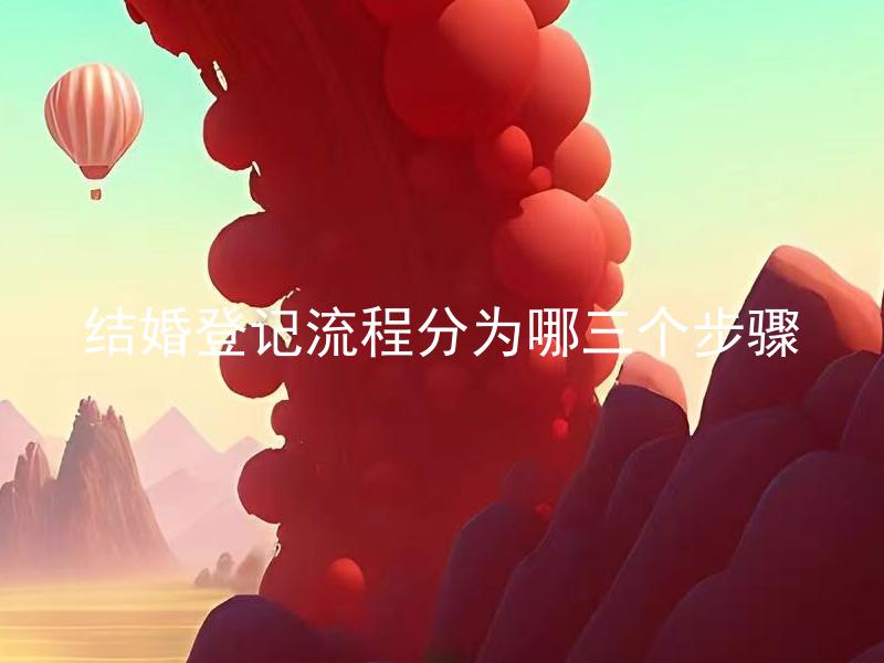 结婚登记流程分为哪三个步骤 在结婚登记流程中，哪些材料是必备的？