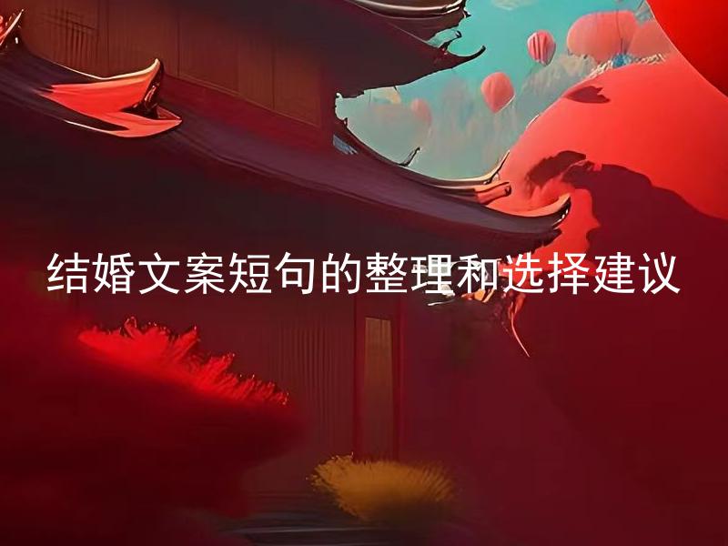 结婚文案短句的整理和选择建议 如何写出恰当且吸引人的结婚文案短句？