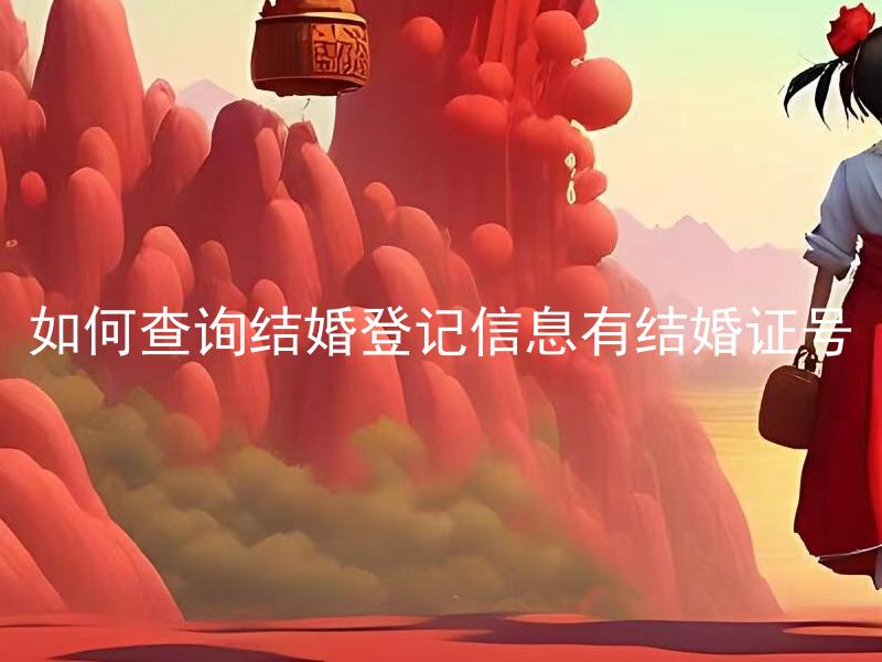 如何查询结婚登记信息有结婚证号 如果忘记结婚证号了怎么查找结婚登记信息？