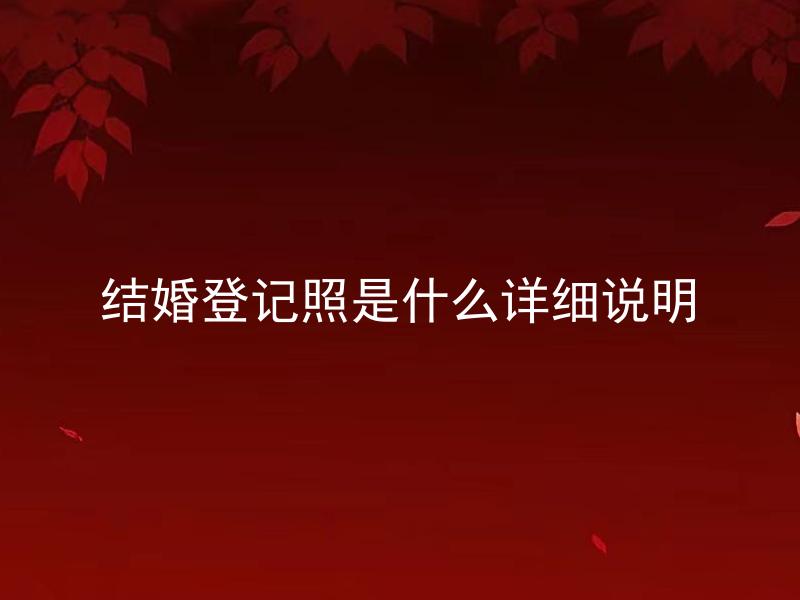 结婚登记照是什么详细说明 结婚登记照有什么拍摄注意事项？