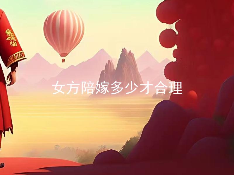 女方陪嫁多少才合理 女方陪嫁的标准应该由谁来决定？