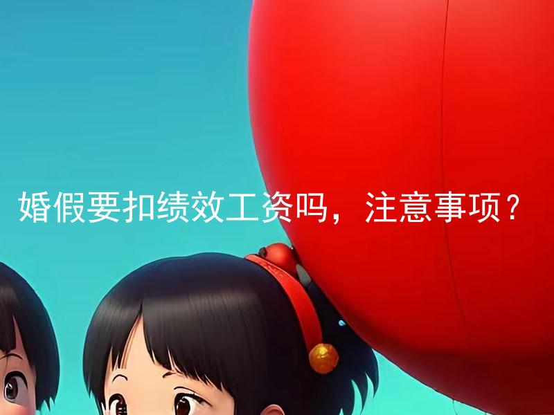 婚假要扣绩效工资吗，注意事项？