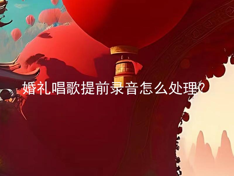 婚礼唱歌提前录音怎么处理？ 婚礼唱歌提前录音是否会影响现场氛围和感情表达？