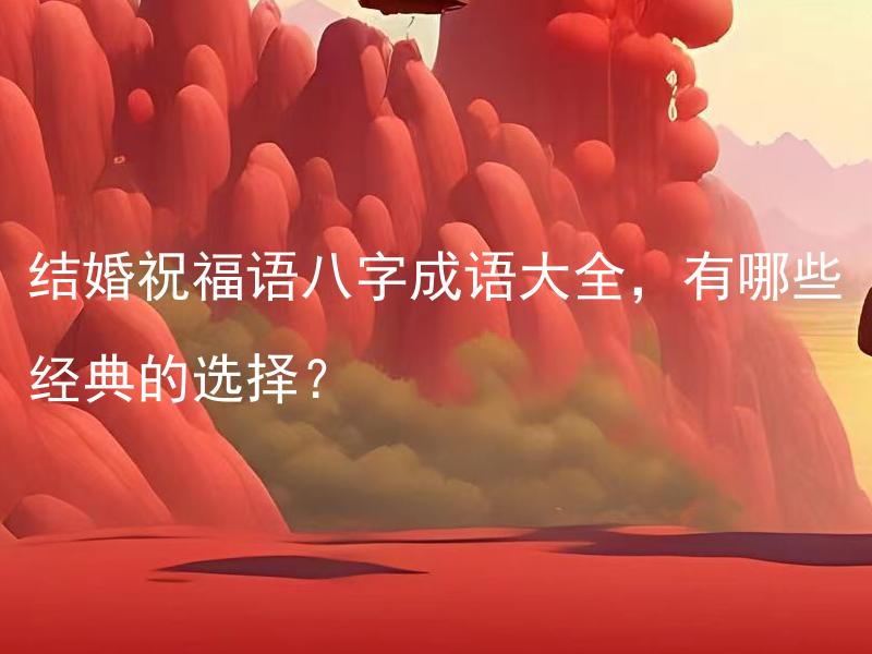 结婚祝福语八字成语大全，有哪些经典的选择？ 有哪些经典的结婚祝福语八字成语可以选择？