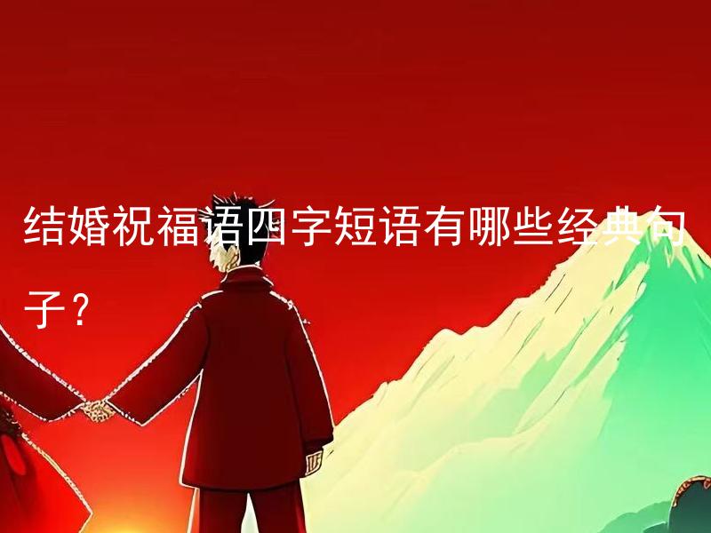结婚祝福语四字短语有哪些经典句子？ 结婚祝福语四字短语有哪些创意说法？