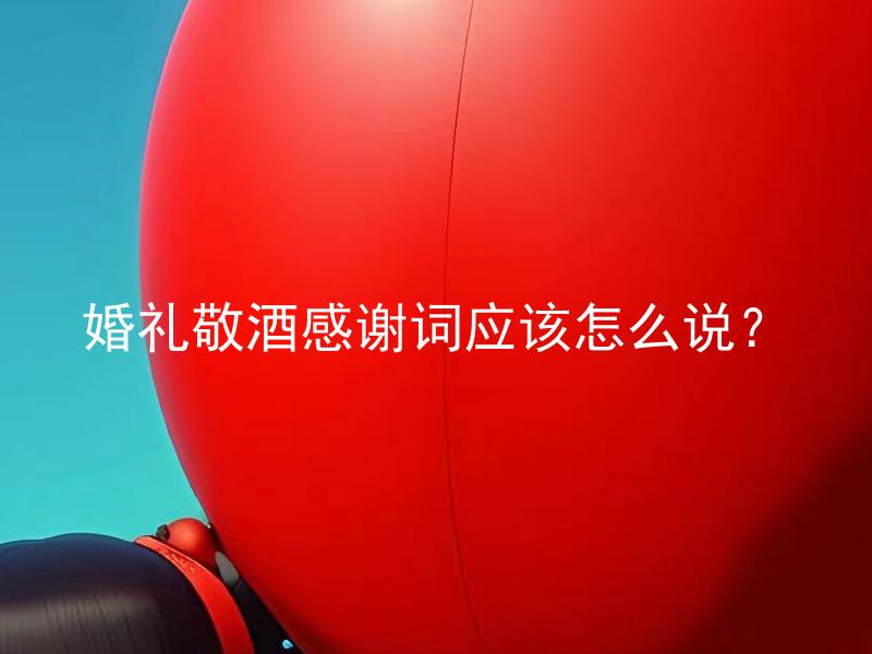 婚礼敬酒感谢词应该怎么说？