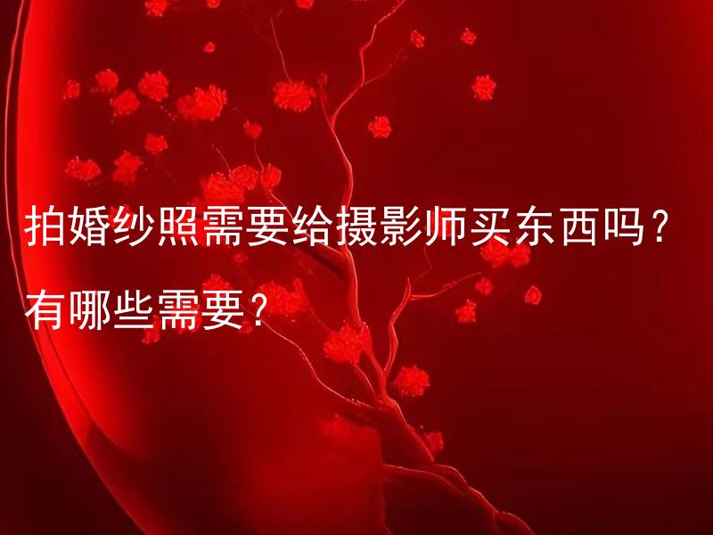拍婚纱照需要给摄影师买东西吗？有哪些需要？ 拍婚纱照需要给摄影师购买服装、配饰等吗？有哪些必备项目？